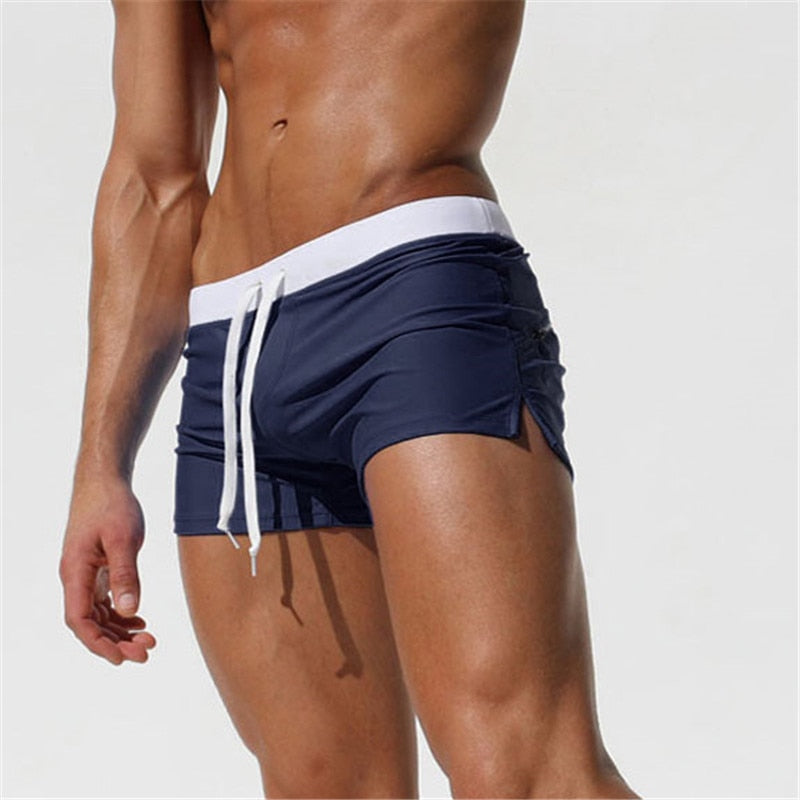 Mens Summer Boxer Shorts Swimming Trunks