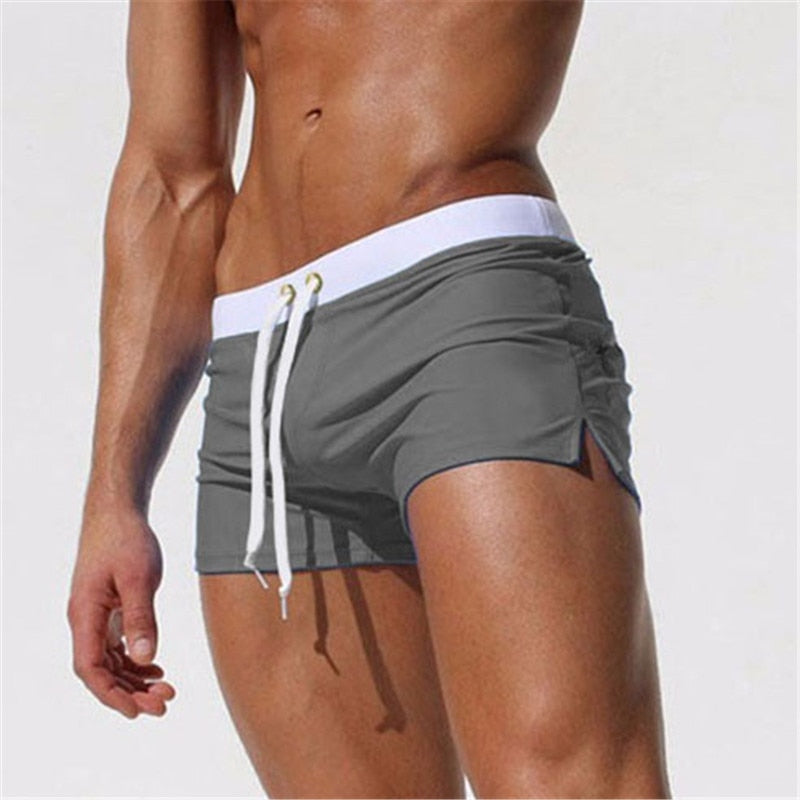 Mens Summer Boxer Shorts Swimming Trunks