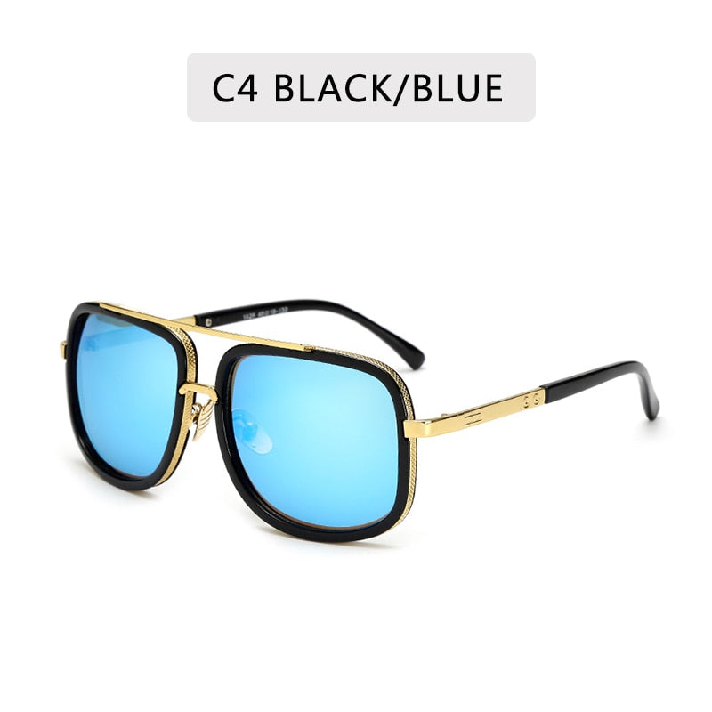 Unisex Square Metal Sunglasses Vintage High Quality Gafas Oculos De Sol