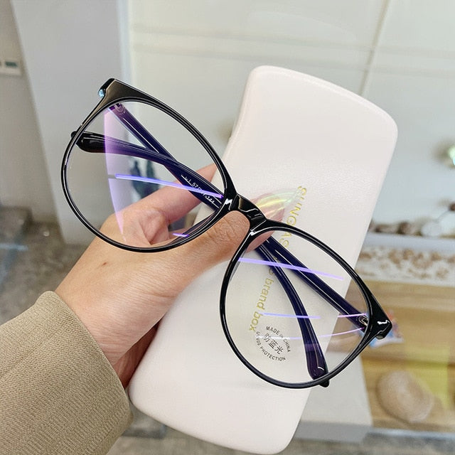 Anti Blue Light Round Eyewear Blocking Glasses Optical Spectacles