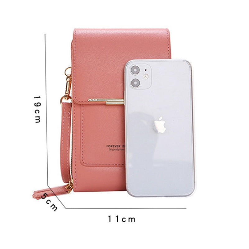 Womens Wallet Touch Screen Cell Phone Shoulder Strap Crossbody Bag