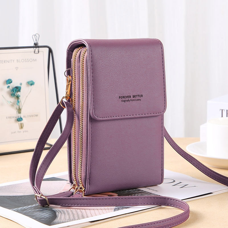 Womens Wallet Touch Screen Cell Phone Shoulder Strap Crossbody Bag