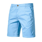 Mens Summer Solid Casual Elastic Waist Beach Shorts