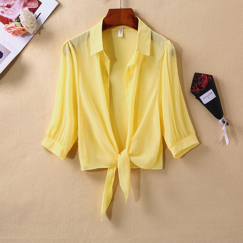 Womens Half-Sleeved Chiffon Top