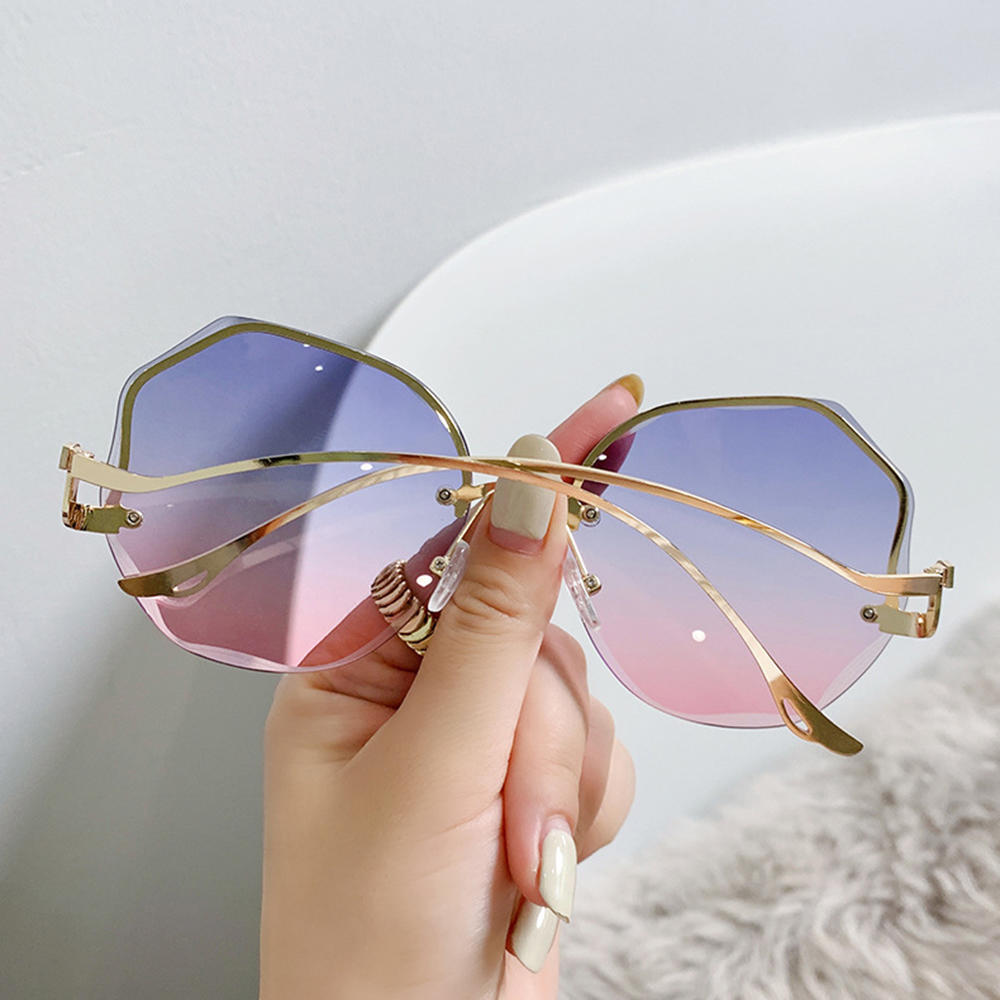 Women Fashion Irregular Sunglasses Girls Female Eyewear Luxury Vintage Sun Glasses