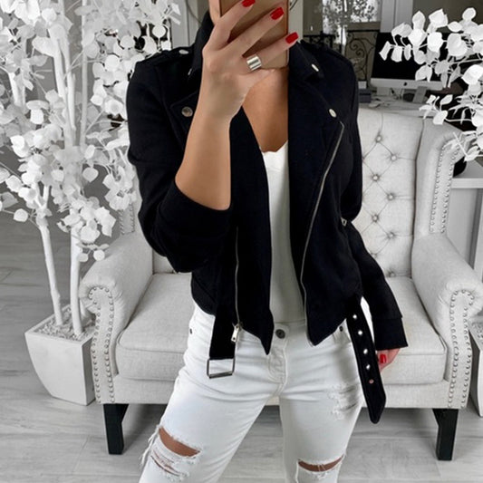 Womens Basic Slim Fit Long Sleeve Casual Jacket