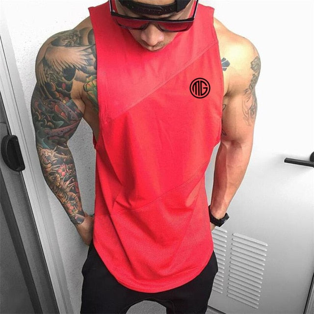 Mens Bodybuilding Stringer Hooded Gym Fitness Sleeveless Tank Top