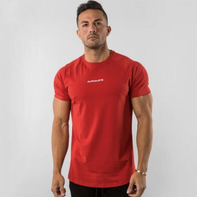 Mens Casual Cotton Skinny Short sleeve T-Shirt