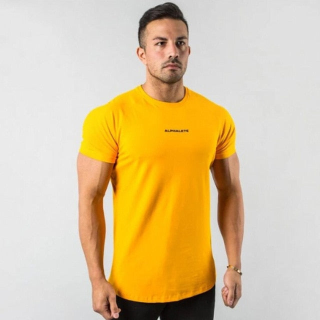 Mens Casual Cotton Skinny Short sleeve T-Shirt