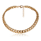 Womens Choker Collar Chunky Thick Chain Necklace