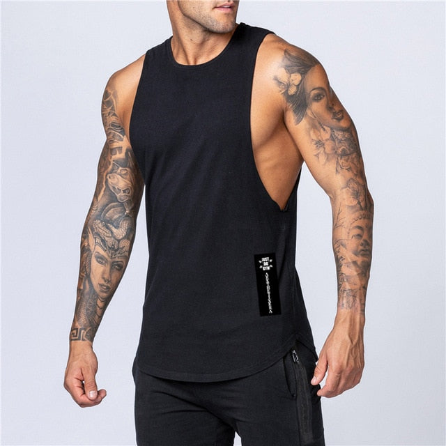 Mens Muscle Fit Sleeveless Sportswear Tank Top