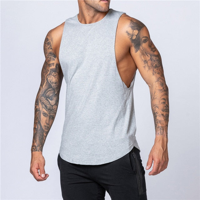 Mens Muscle Fit Sleeveless Sportswear Tank Top