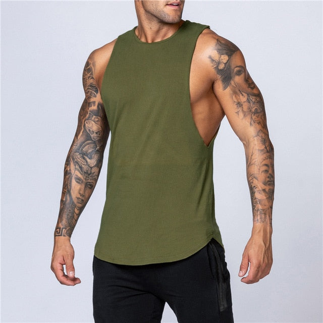 Mens Muscle Fit Sleeveless Sportswear Tank Top