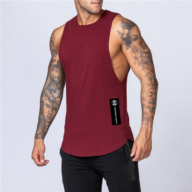 Mens Muscle Fit Sleeveless Sportswear Tank Top