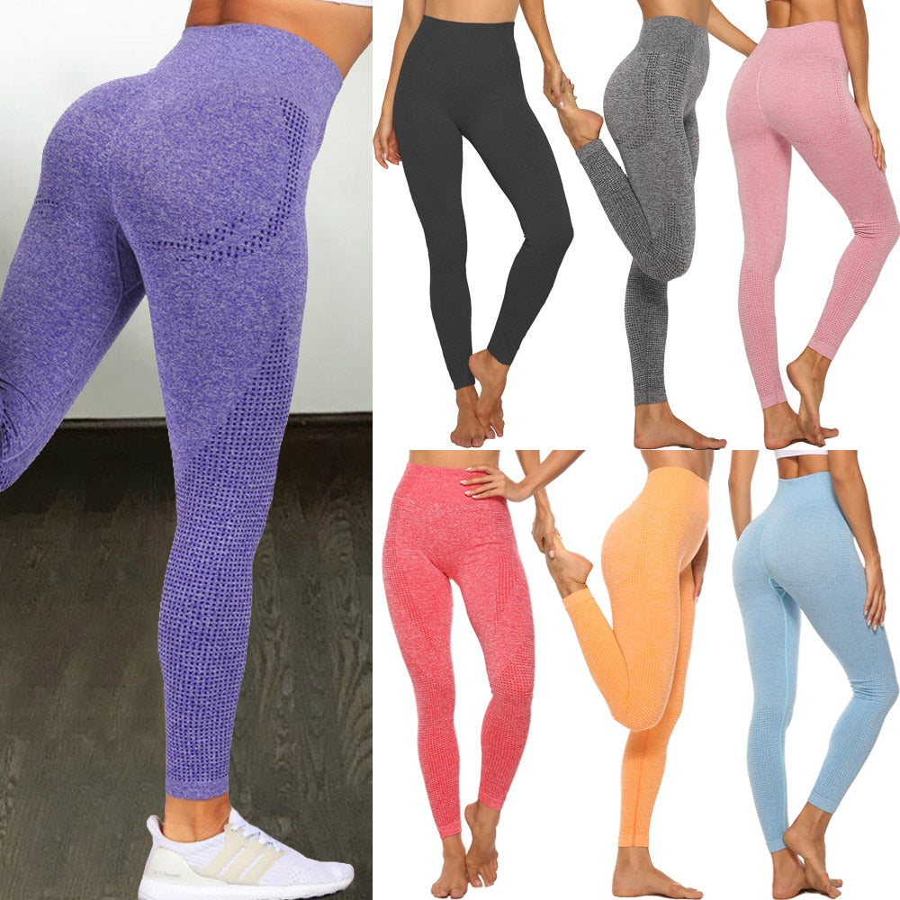 Womens High Waist Seamless Push Up Sport Fitness Running Yoga Leggings