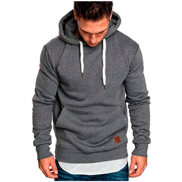 Mens Casual Pullover Hoodie Sweatshirt