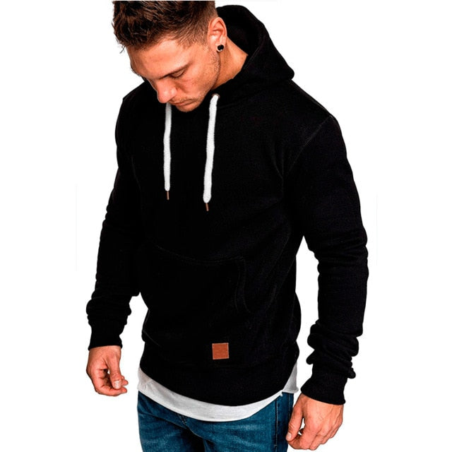 Mens Casual Pullover Hoodie Sweatshirt