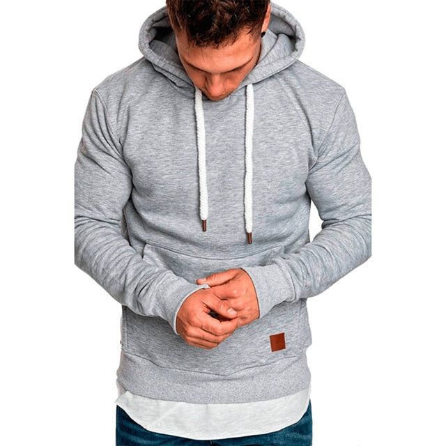 Mens Casual Pullover Hoodie Sweatshirt