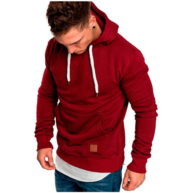 Mens Casual Pullover Hoodie Sweatshirt