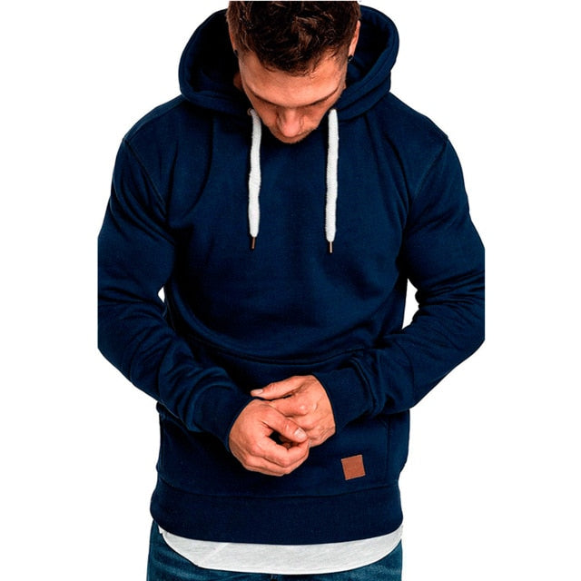 Mens Casual Pullover Hoodie Sweatshirt