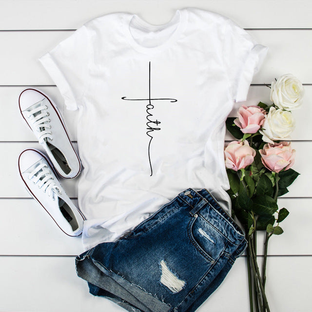 Womens Summer Short Sleeve Printed T-Shirt