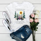 Womens Summer Short Sleeve Printed T-Shirt