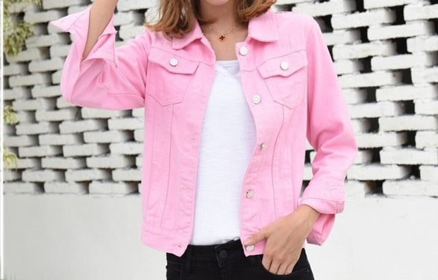 Womens Casual Short Denim Jacket