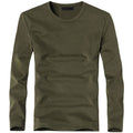 Mens V-Neck Long Sleeve Lycra And Cotton T-Shirt