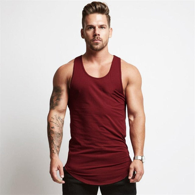 Mens Gym Workout Sleeveless Bodybuilding Fitness Muscle Fit Tank Top