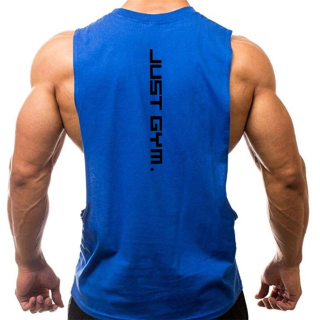 Mens Cotton Sleeveless Gym Hooded Fitness Bodybuilding Tank Top