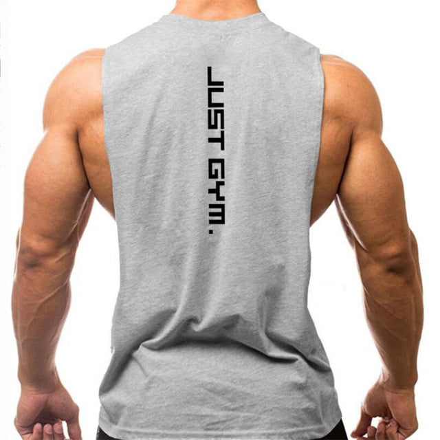 Mens Cotton Sleeveless Gym Hooded Fitness Bodybuilding Tank Top