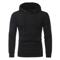 Mens Hooded Long-Sleeved Casual Pullover Sweatshirt