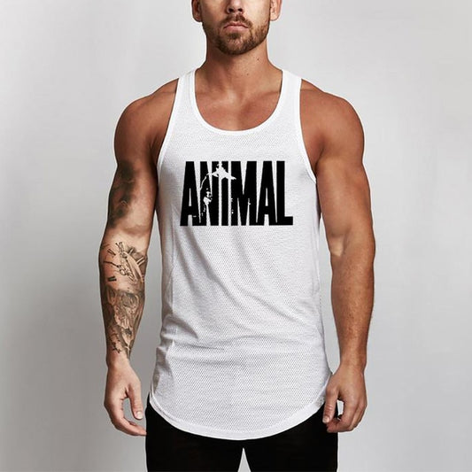 Mens Bodybuilding Gym Fitness Slim Fit Singlets Muscle Tank Top