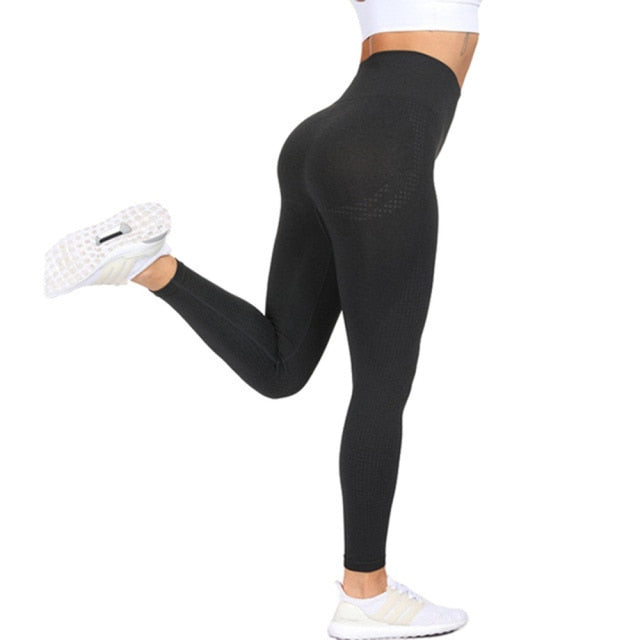 Womens High Waist Seamless Push Up Sport Fitness Running Yoga Leggings