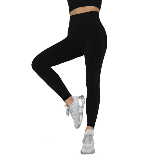 Womens High Waist Seamless Push Up Sport Fitness Running Yoga Leggings